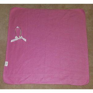 Baby Boom Pink Fleece Blanket Soft Lovey Girl White Bow